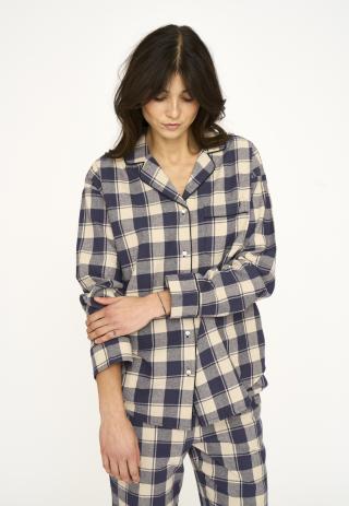 Pyjamashirt, Flanell | 100% Bio-Baumwolle | blau kariert -JBS of Denmark Women Pyjamashirt, Flanell | 100% Bio-Baumwolle | blau kariert -JBS of Denmark Women