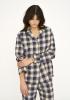 Pyjamashirt, Flanell | 100% Bio-Baumwolle | blau kariert -JBS of Denmark Women