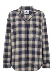 Pyjamashirt, Flanell | 100% Bio-Baumwolle | blau kariert -JBS of Denmark Women