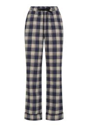 Pyjamahose, Flanell | 100% Bio-Baumwolle | blau kariert -JBS of Denmark Women