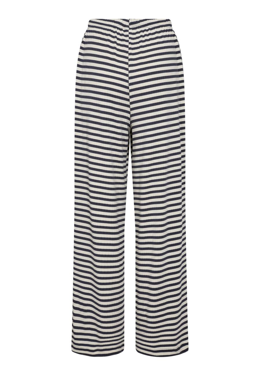 Loungehose, Ripp | Bambus-Viskose | blau gestreift -JBS of Denmark Women