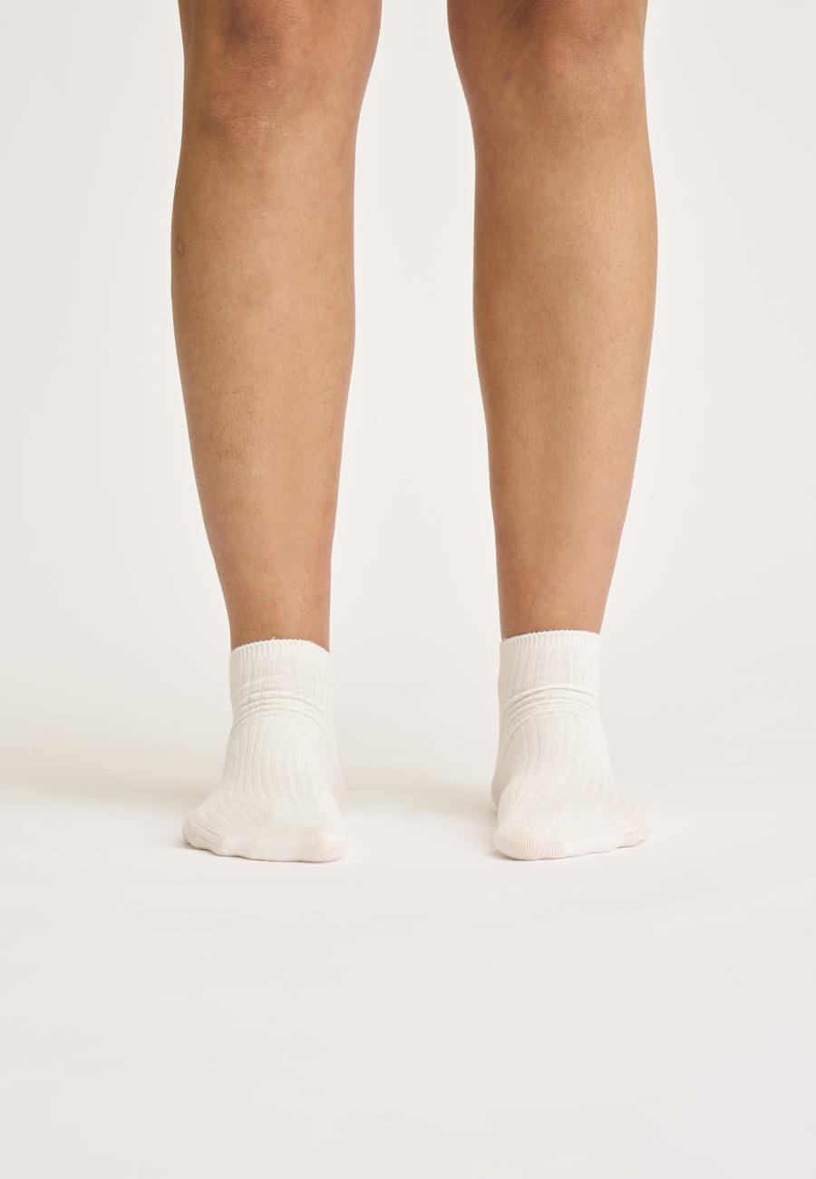 Footies "rib" | Bambusviskose | Weiß -JBS of Denmark Women