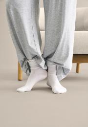 Socken „Ripp“ | Bambusviskose | Weiß -JBS of Denmark Women