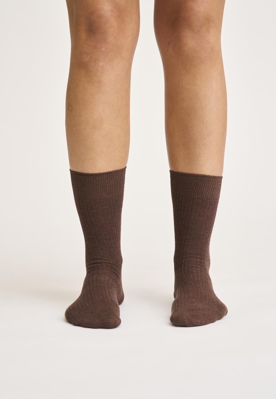 Strümpfe "rib" | Bambusviskose | Braun -JBS of Denmark Women