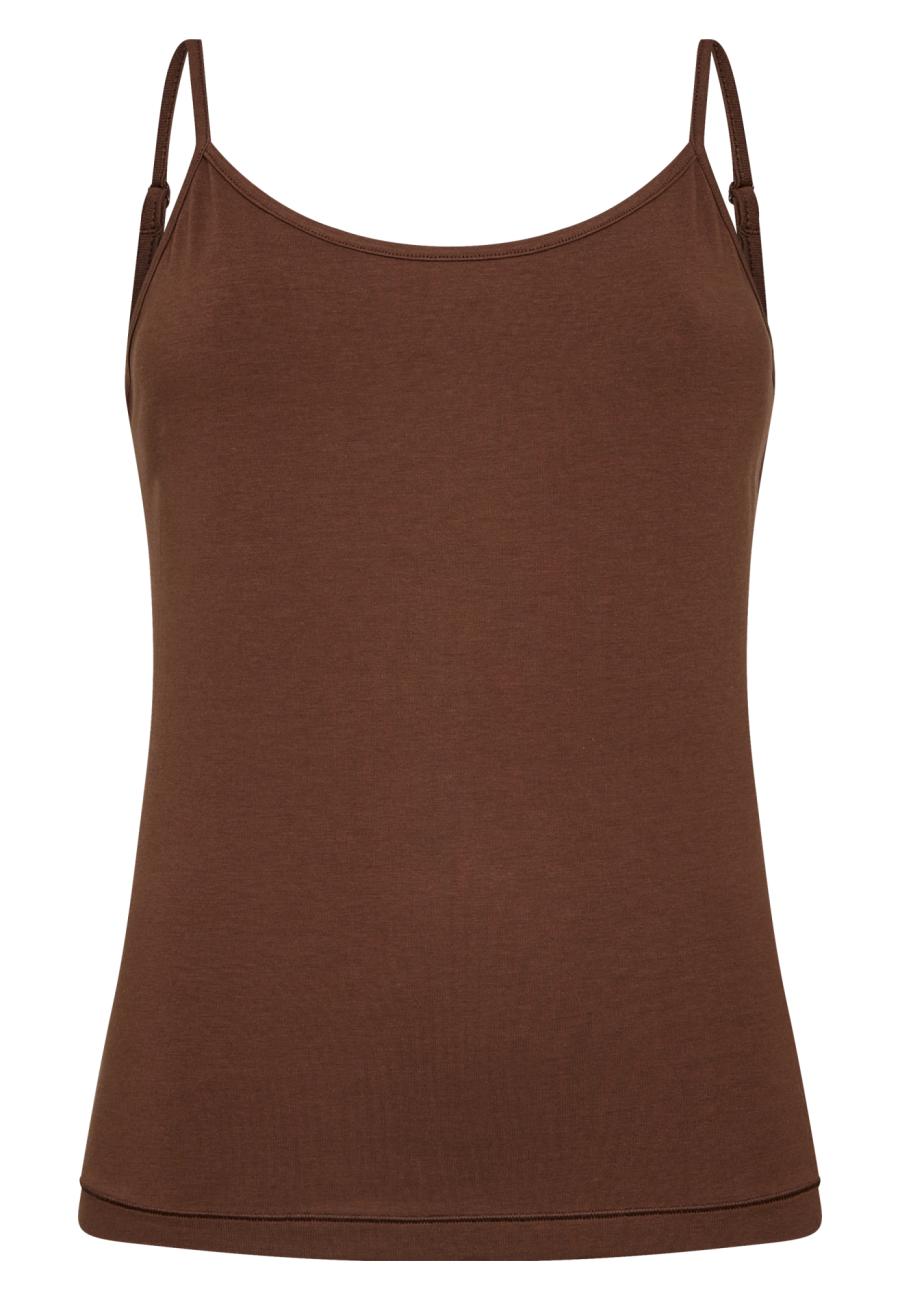 Spaghettiträger-Top | Bambusviskose | Braun -JBS of Denmark Women
