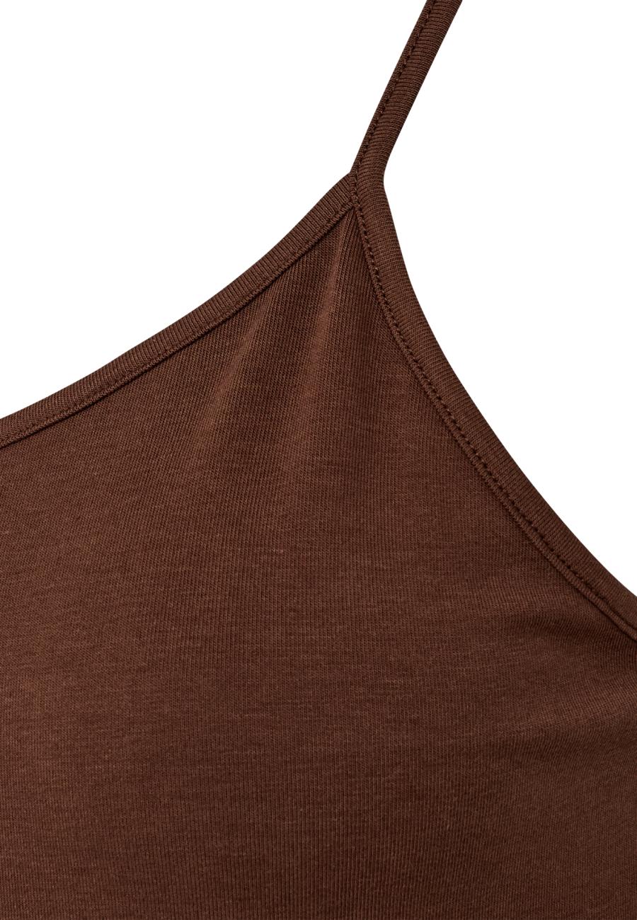 Spaghettiträger-Top | Bambusviskose | Braun -JBS of Denmark Women