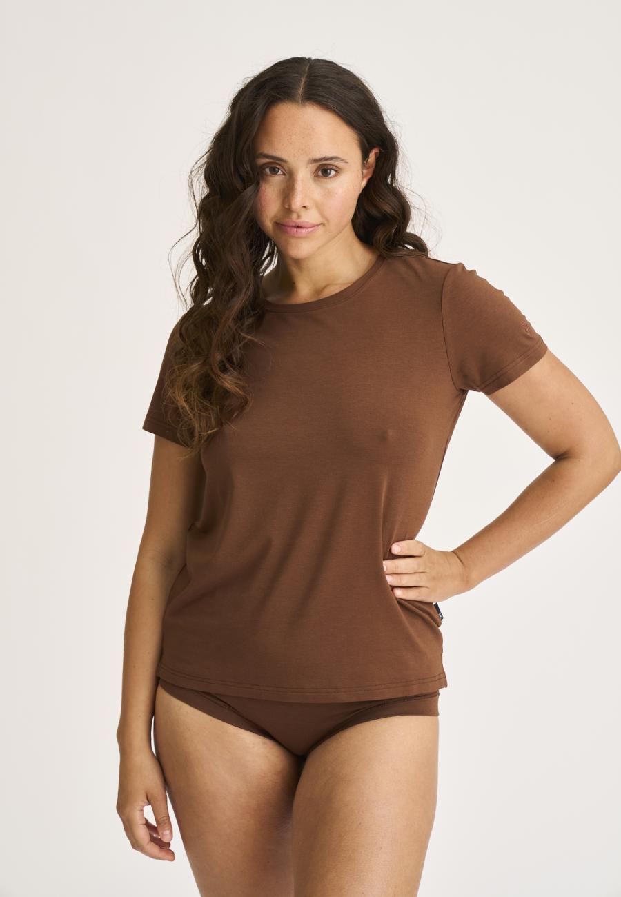 T-shirt | Bambusviskose | Braun -JBS of Denmark Women
