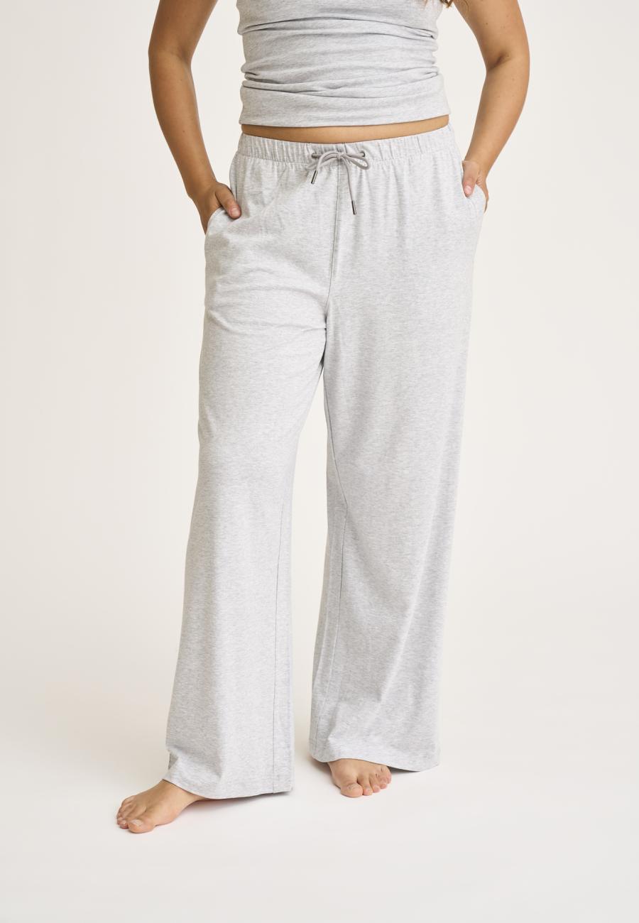 Hose „gerades Bein“ | Bambusviskose | Hellgrau meliert -JBS of Denmark Women