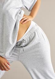 Hose „gerades Bein“ | Bambusviskose | Hellgrau meliert -JBS of Denmark Women