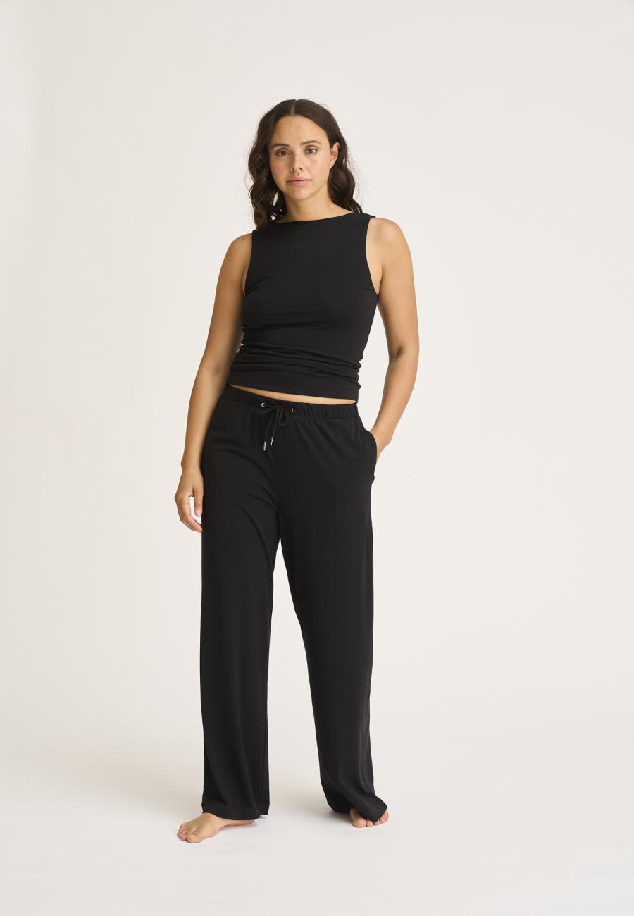 Hose „gerades Bein“ | Bambusviskose | Schwarz -JBS of Denmark Women
