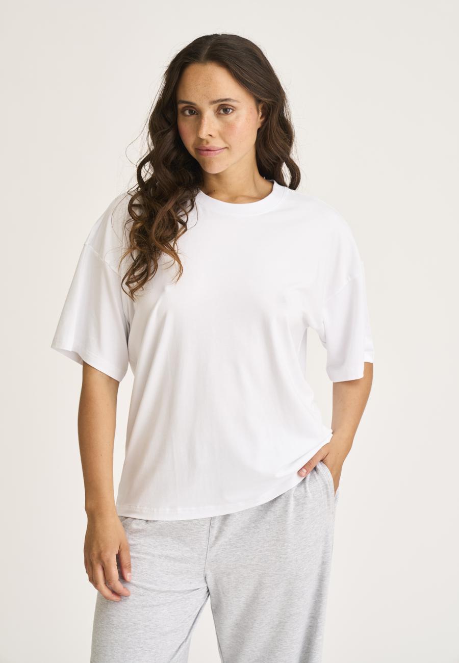 Oversize Tee | Bambusviskose | Weiß -JBS of Denmark Women