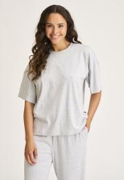 Oversize Tee | Bambusviskose | Hellgrau melange -JBS of Denmark Women