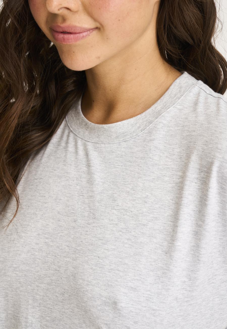 Oversize Tee | Bambusviskose | Hellgrau melange -JBS of Denmark Women