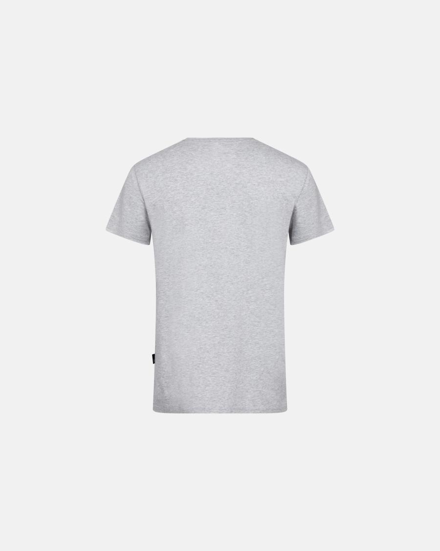 T-Shirt O-Ausschnitt, Bambusviskose, Hellgrau Melange