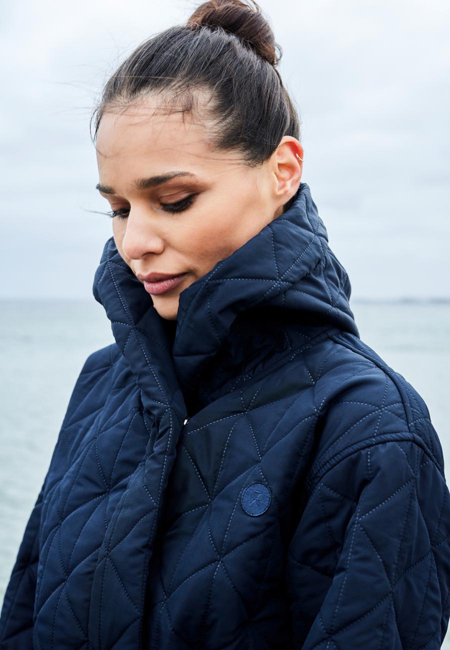 Bademantel, Fleece | Polyester | navy -JBS of Denmark Women