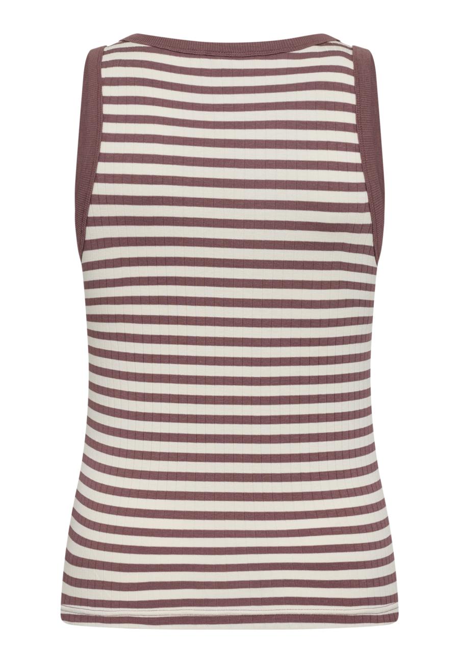 Tanktop, Ripp | Bambus-Viskose | dunkelrosa gestreift -JBS of Denmark Women