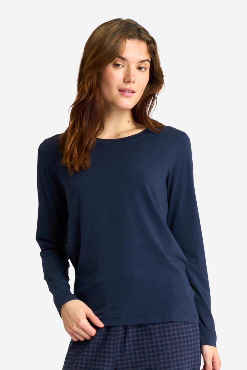 Langarm-Shirt | Bambus-Viskose | navy -JBS of Denmark Women