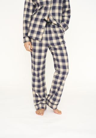 Pyjamahose, Flanell | 100% Bio-Baumwolle | blau kariert -JBS of Denmark Women