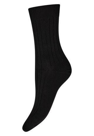 Strümpfe, Ripp | Bambus-Viskose | schwarz -JBS of Denmark Women