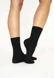 Strümpfe, Ripp | Bambus-Viskose | schwarz -JBS of Denmark Women