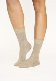 Strümpfe, Ripp | Bambus-Viskose | sand -JBS of Denmark Women