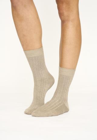 Strümpfe, Ripp | Bambus-Viskose | sand -JBS of Denmark Women