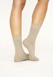 Strümpfe, Ripp | Bambus-Viskose | sand -JBS of Denmark Women