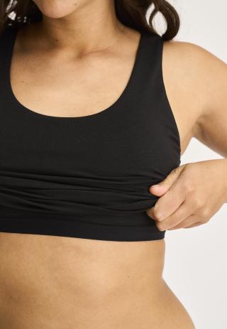 Top breite Träger m. Support | Bambusviskose | Schwarz -JBS of Denmark Women