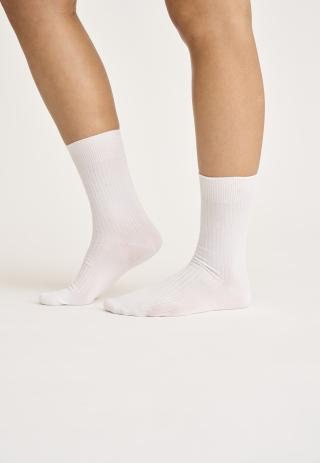 Socken „Ripp“ | Bambusviskose | Weiß -JBS of Denmark Women