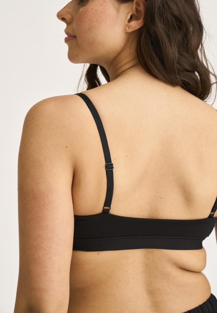 BH-Top mit support | Bambusviskose | Schwarz -JBS of Denmark Women