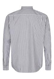 Pyjamashirt | Bio-Baumwolle | grau gestreift -JBS of Denmark Unisex