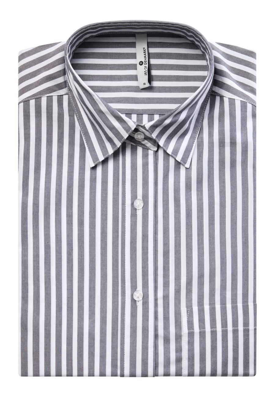 Pyjamashirt | Bio-Baumwolle | grau gestreift -JBS of Denmark Unisex