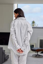 Pyjamashirt Unisex | Bio-Baumwolle | schwarz gestreift -JBS of Denmark Unisex