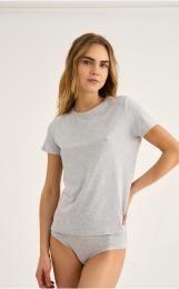 T-Shirt | Bambus-Viskose | hellgrau melange -JBS of Denmark Women