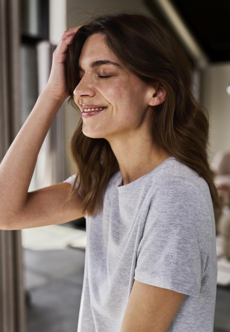 T-Shirt | Bambus-Viskose | hellgrau melange -JBS of Denmark Women