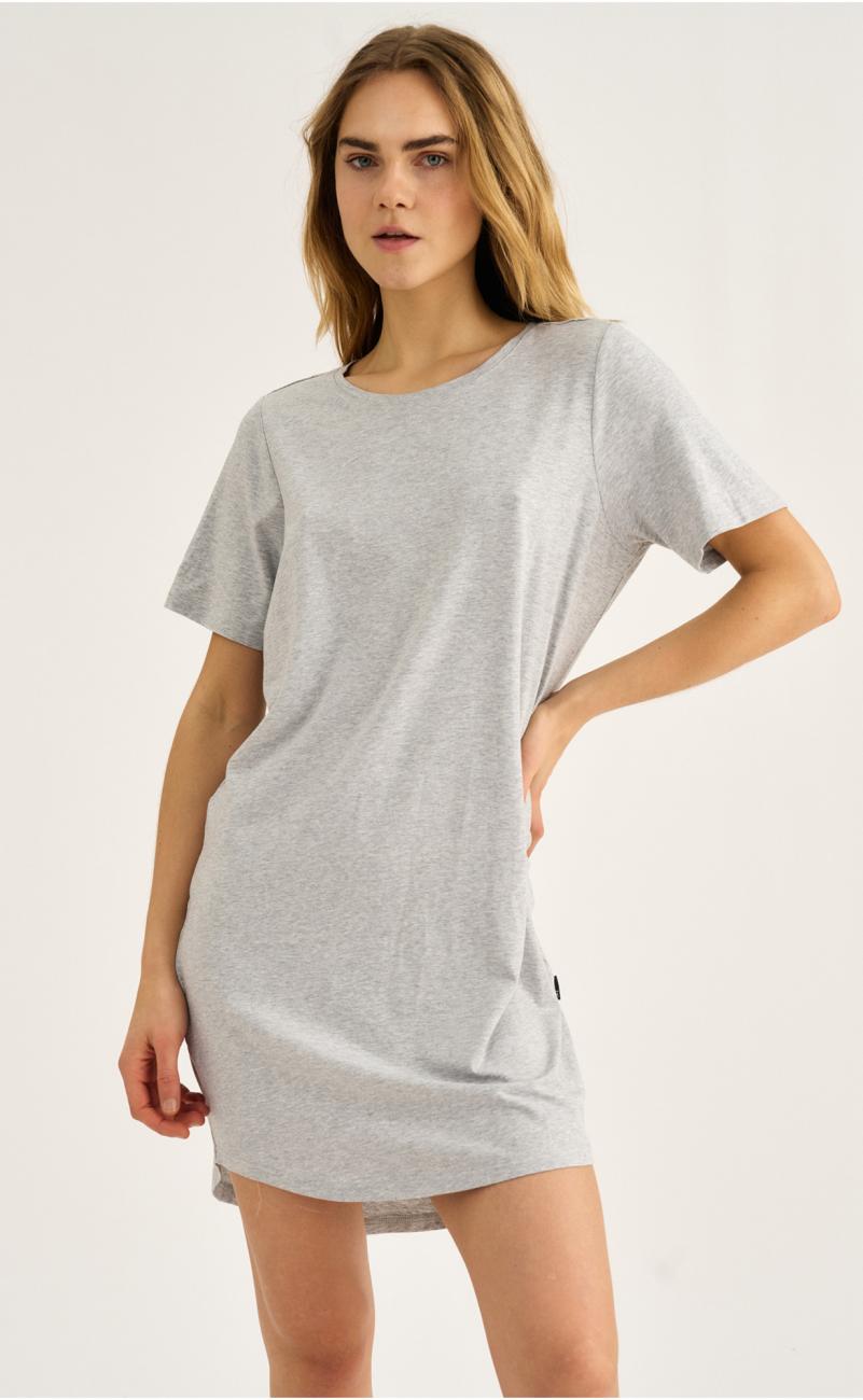 Big-Shirt | Bambus-Viskose | hellgrau melange -JBS of Denmark Women