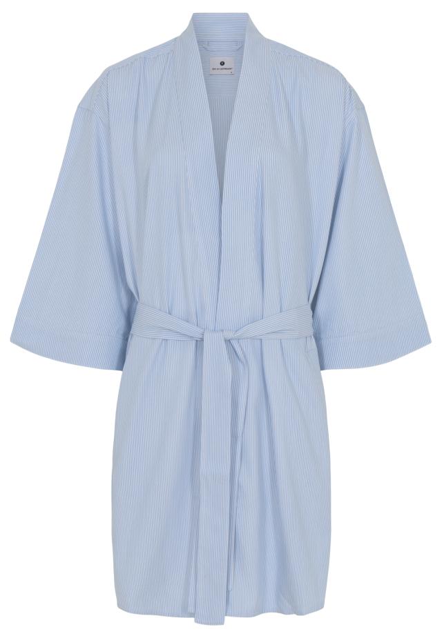 Morgenmantel | Bambus-Viskose | blau gestreift -JBS of Denmark Women