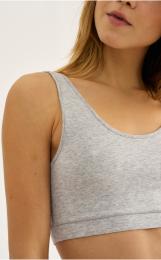 Bustier | Bambus-Viskose | hellgrau melange -JBS of Denmark Women