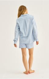 Pyjamashorts | Bambus-Viskose | blau gestreift -JBS of Denmark Women
