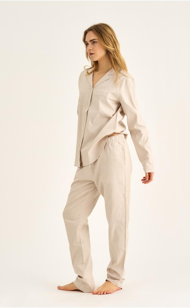 Pyjamahose | Bambus-Viskose | sand gestreift -JBS of Denmark Women