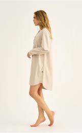 Nachthemd | Bambus-Viskose | sand gestreift -JBS of Denmark Women