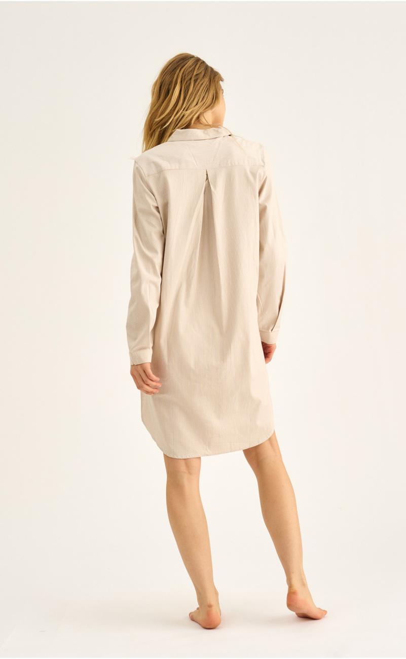 Nachthemd | Bambus-Viskose | sand gestreift -JBS of Denmark Women