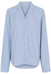 Pyjamashirt, langarm | Bambus-Viskose | blau gestreift -JBS of Denmark Women