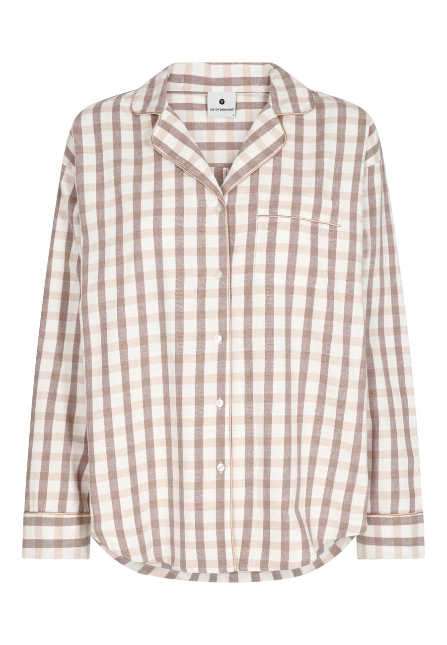 Pyjamashirt, Flanell | 100% Bio-Baumwolle | braun -JBS of Denmark Women