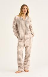 Pyjamahose, Flanell | 100% Bio-Baumwolle | braun -JBS of Denmark Women
