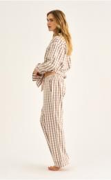 Pyjamahose, Flanell | 100% Bio-Baumwolle | braun -JBS of Denmark Women