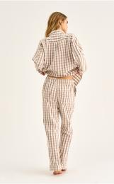 Pyjamahose, Flanell | 100% Bio-Baumwolle | braun -JBS of Denmark Women