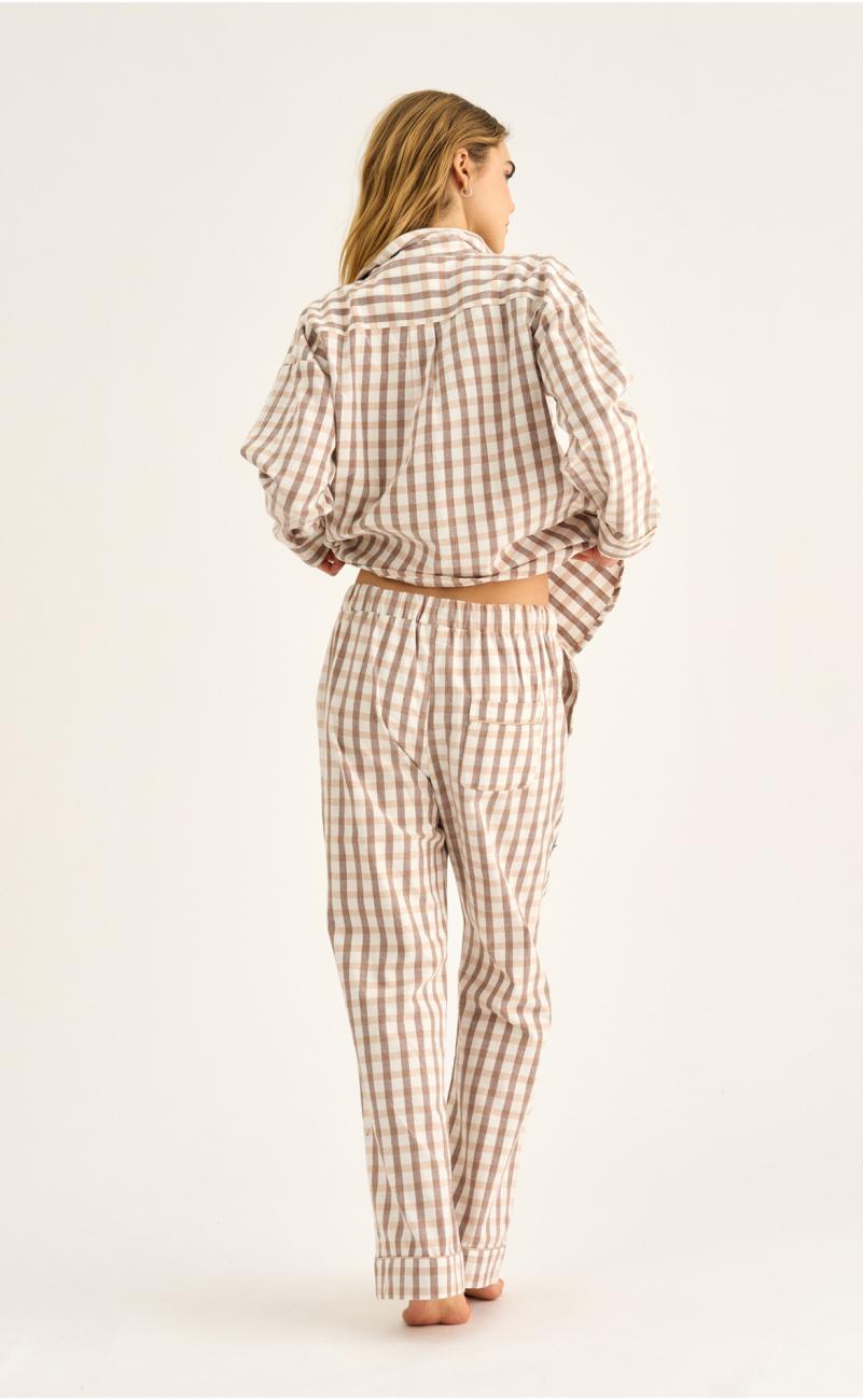 Pyjamahose, Flanell | 100% Bio-Baumwolle | braun -JBS of Denmark Women