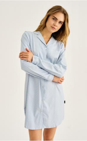 Nachthemd | Bambus-Viskose | blau gestreift -JBS of Denmark Women