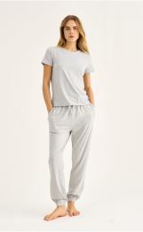 Jogginghose | Bambus-Viskose | hellgrau melange -JBS of Denmark Women